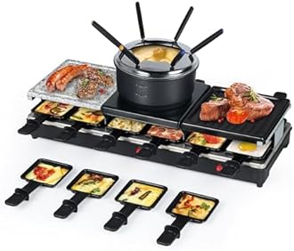 Raclette Table Grill - Indoor Electric Grill Griddle - Nonstick Extra Large Reversible 4-In-1 Outdoor Dishwasher Safe with Cheese 12 Paddles 12 Spatulas for 12 Person, FD-12