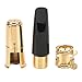 Durable Brass,Premium Alto Sax Mouthpiece Kit, Bright Tone, Perfect for Professionals and Beginners