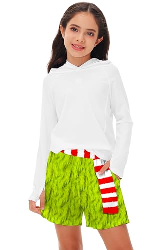 AOBUTE Kid's Christmas Boxers Xmas Print Swim Trunks Drawstring Novelty Lounge Shorts 5-14 Years4