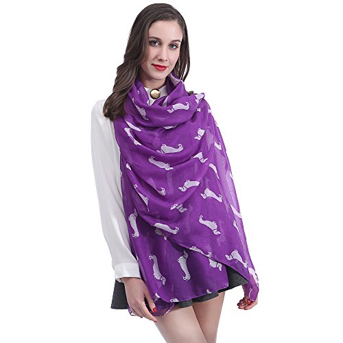 Dachshund Dog Print Women's Scarf Shawl Wrap Lightweight3