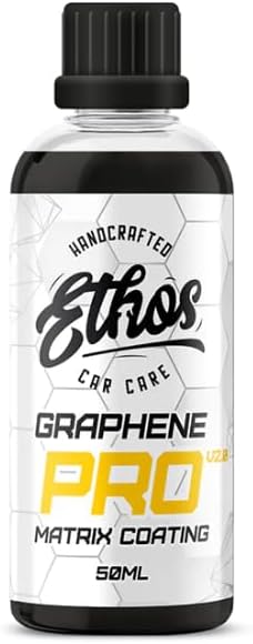 Graphene Coating PRO V2.0 – 10 Years of Protection | Advanced Graphene Coating for Cars | Extreme Hydrophobic Shine | Ethos Graphene Coating Paint Protection (50ML)