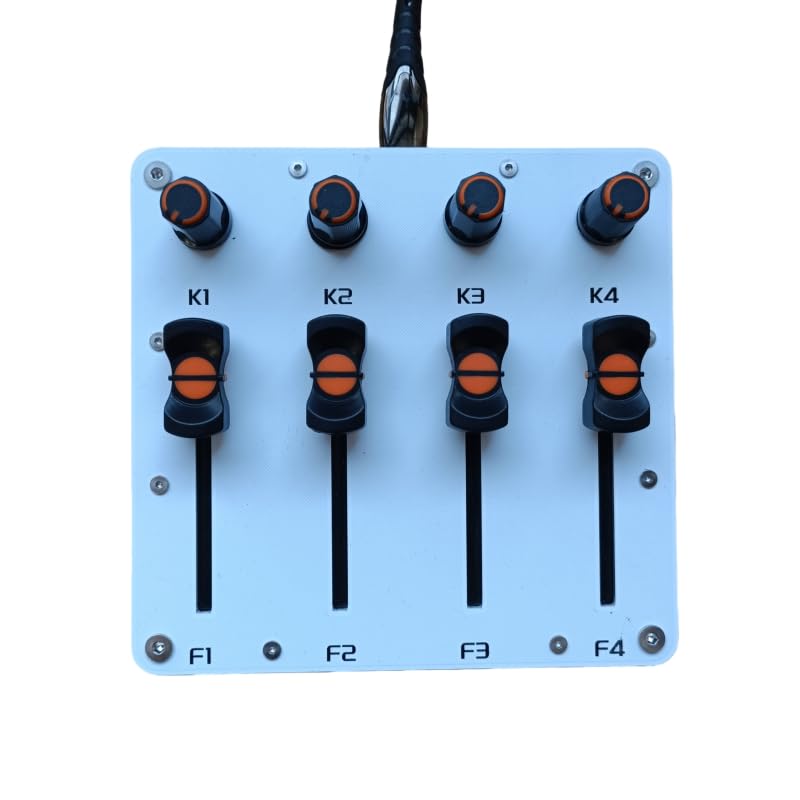 4 Knob 4 Fader MIDI Controller, 280° Knobs USB C Custom CC Mapping, Plug and Play for DAW Music Production, Compatible with Studio One FL Studio Cubase Logic Pro Ableton Live