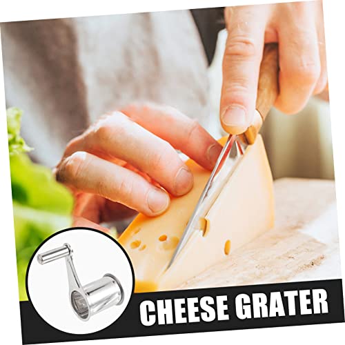 Garneck 2Pcs Rallador Giratorio Manual de Queso miniatura 2