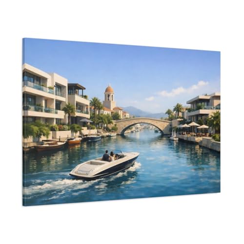 Tableau nature de paysage méditerranéen sur toile horizontale 3cm