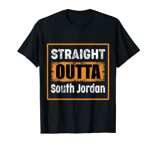 Recta Fuera Del Sur Jordan Utah Estados Unidos Retro Envejecido Humor Camiseta