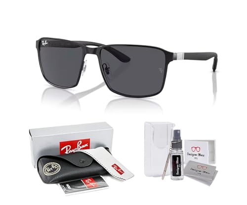 Ray-Ban RB3721 Square Sunglasses for Men for Women +BUNDLE with ACCESSORY EYEWEAR KIT2