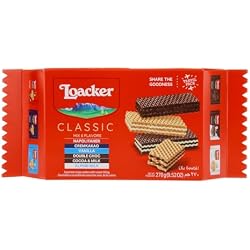 Loacker Classic Wafers Mix - Premium Assorted Crispy Wafer Cookies - Variety Pack - Hazelnut, Chocolate, Vanilla, Double Chocolate, Cocoa and Milk, Milk - 45g/1.59oz, Pack of 6