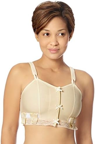 Marena Mastectomy Bra w/Loops & Adjustable Straps -Opened (3XL, Beige)