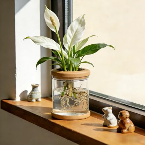 Vasos de Jardim Hidropônico Autoirrigáveis para Ambientes Internos/Externos