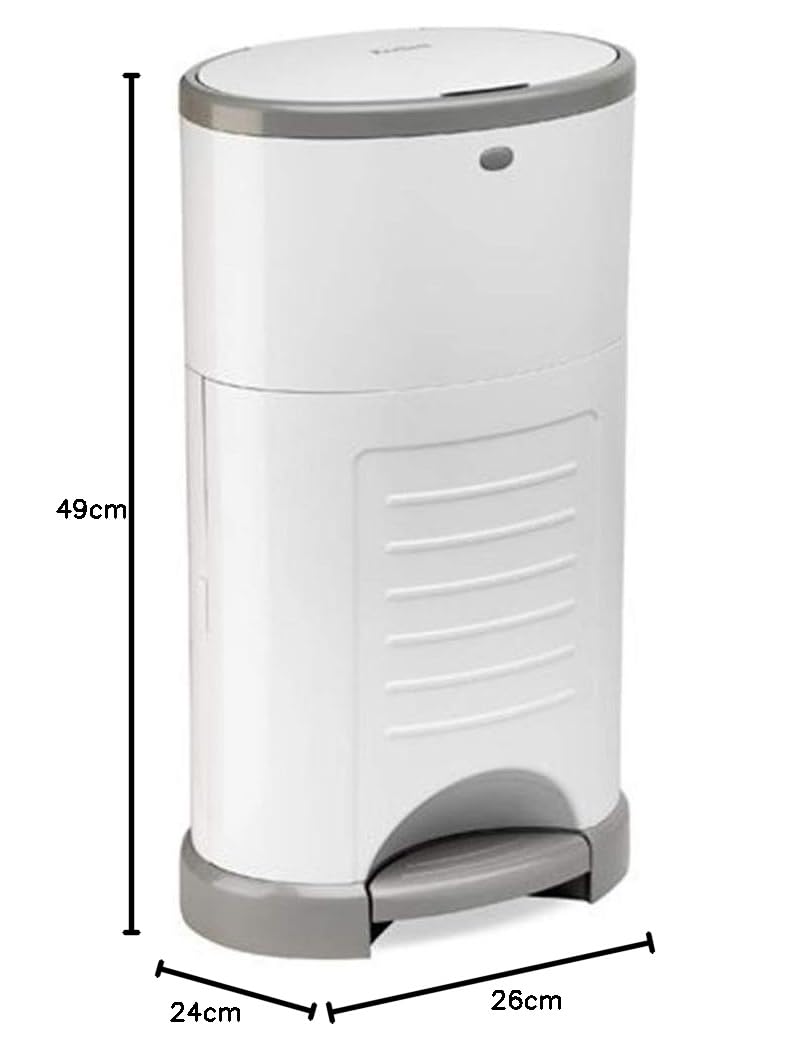 Korbell T-KOR-M250DS Poubelle à couches 16 l + insert en film interchangeable pour environ 240 couches dans le kit. Poubelle