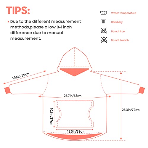Kids Wearable Blanket Hoodie For Kids Girls, Oversized Sweatshirt Blanket, Super Warm Fleece Hooded Blanket With Pocket, One Size Fits All #TOP4