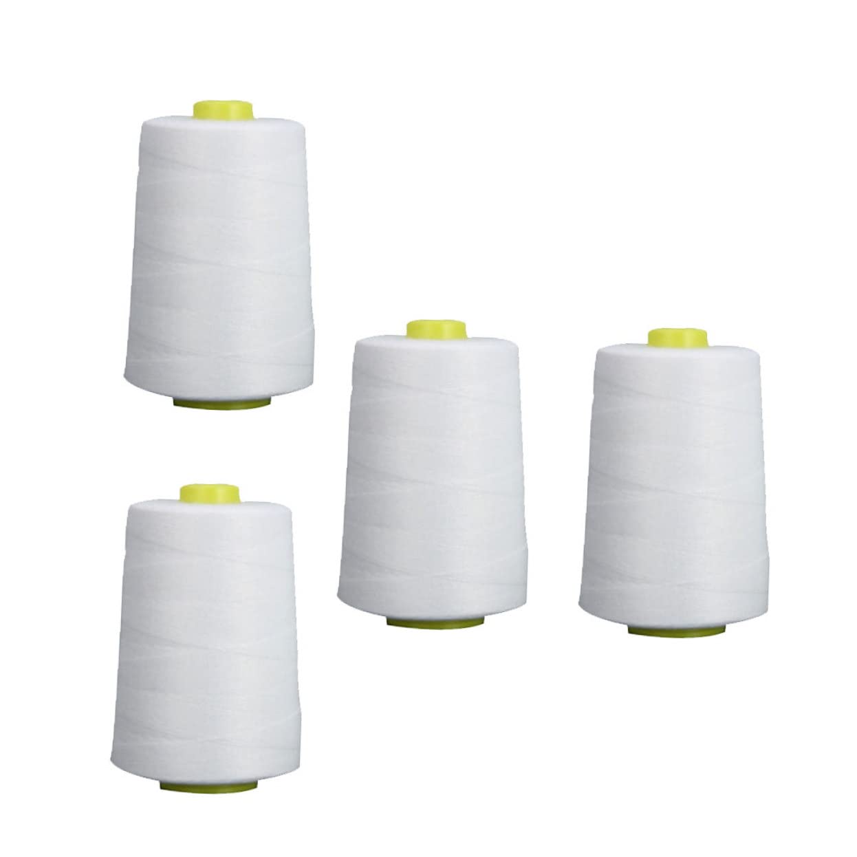 Lurrose 4pezzi Filo Poliestere Bianco Per Cucire Per Macchine Da Cucire e Cucitura Mano Per Progetti Di Sartoria e Decorazione Accessori Per Cucito e Filo Per Borse