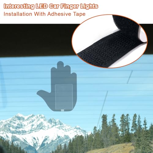 Image of STHIRA Car Rear Windshield Decorative Gesture LED Light with Remote Control, 203 Light Beads Design, 4-Mode Fun Animated Display for Greeting, Interaction, Turn Signals, and Decoration