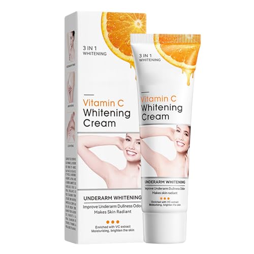 Crema blanqueadora de la, pero efectiva, 50 g, crema blanqueadora de vitamina C, loción de cuidado de la piel coreana, uso de múltiples área, para muslos internos, codos, rodillas, axilas