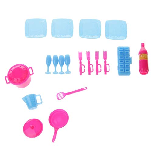 Sgerste Dollhouse Miniature Kitchen Accessories Food & Tableware Set For Barbie Doll Toys(Us22082405) #TOP5