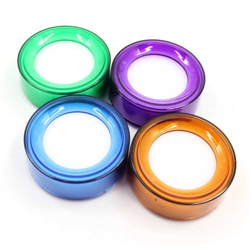 4 Pcs Finger Wet Sponge Plastic Round Sponge Cup Moistener Desktop Fingertip Wet Tool Office Supplies for Counting Papers Cash Bills Documents (Random Color)