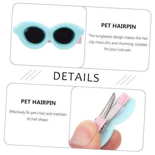 TOYANDONA 12stücke Teiliges Bunte Sonnenbrillen-haarklammern Für Haustiere Niedliche Clips Geeignet Für Katzen Und Hunde Festigende Kopfbedeckung Für Party Und Fotoshooting