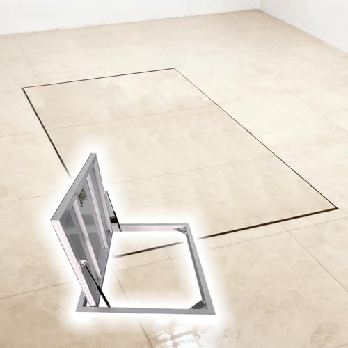 Customizable 30-Inch Crawl Space Entry Door, Wine Cellar Floor Access Hatch, Manual Opening with Suction Cups, Durable Cover for Home & Shopping Center (25x30 in, 64x76 cm)
