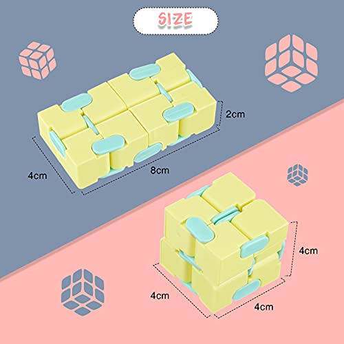 Skylety 6 Pieces Cube Infinity Fidget Toy, Stress And Anxiety Relief Cube, Durable Stress Relieving Fidget Toy, Mini Infinity Cube Desk Toy Stress Relief Toys For Adults Stress And Anxiety Relief #TOP1