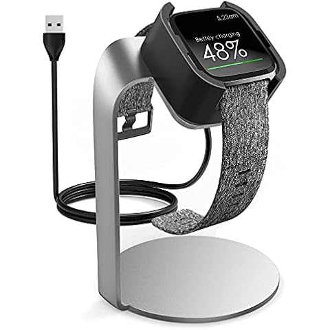 Kmasic Fitbit Versa Charger Stand - Desk Watch Stand Holder Fitbit Versa Lite Charging Dock Station Compatible with Fitbit Versa Cover