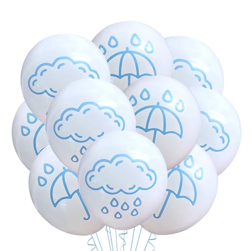 Malayan Products Rain Cloud Balloons 12 Count Latex, Sprinkle Rainy
