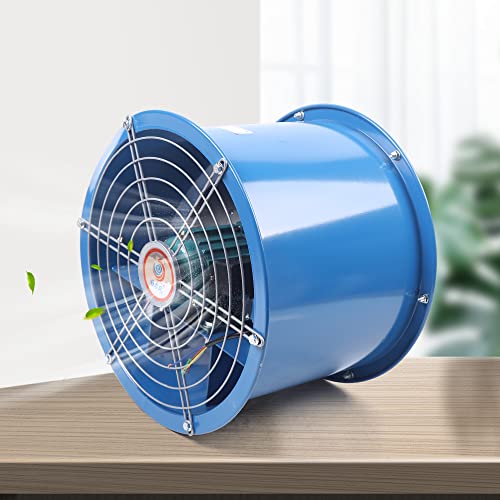 Oukaning Explosion Proof Fan 16 Inch, 110V 1420 R/Min Utility Blower Fan For Extraction And Ventilation, Cylinder Pipe Fan Stainless Steel Blades Axial Fan For Kitchen, Workshop, Warehouse #TOP7