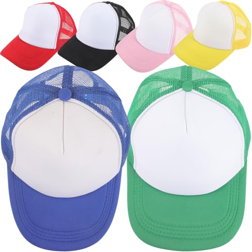 Casquettes baseball sublimation Outanaya lot de 6 en maille polyester respirante et ajustable