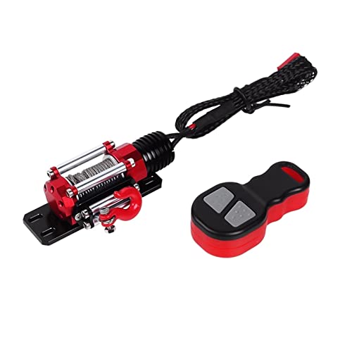 電動ホイスト RC1:10のための車の金属ウィンチ+ワイヤレスリモコン RCクローラーカー TRX4軸 移動 荷締め