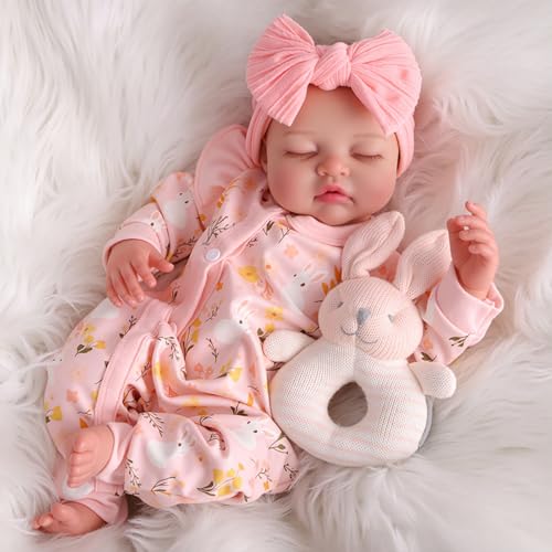BABESIDE Lifelike Reborn Baby Dolls Girl - 20 Inch Realistic Newborn Baby Doll with Poseable Body, Real Life Baby Dolls with Accessories for 3+ Year Old Girls Gifts, Pretend Play, Collection