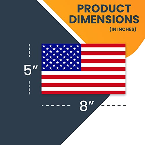 Image of Magnet Me Up American Flag Magnet Decal, 5x8 inches, Red, White, and Blue, Heavy Duty Automotive Magnet for Cars, Trucks, SUV, Lockers, or Any Other Magnetic Surface