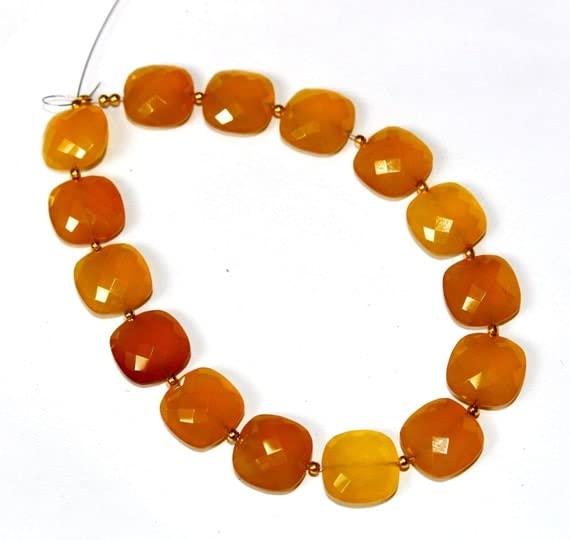 Chalcédoine jaune perle briolette LKBEADS pour cadeau artisanal