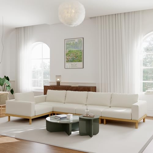 Acanva Minimalist Modular Sectional Sofa for Living Room, Wide &