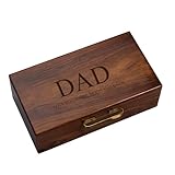 Personalised Large Solid Wood Watch Box, 5-Slot Storage Case with Cufflink Compartment, Luxury Display Organiser