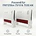 Standfuß Ständer passend für Fritzbox 7510 und 7530 AX AVM (2er Set) - Halter Halterung Router Modem - Made by R-Satz Shop (Weiß)