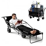 aromaoveite Carrito De Camping De 200 Kg - Carrito De Playa Plegable Y Resistente, Capacidad De Carga De 200 Kg, Ideal para Actividades Al Aire Libre, Jardinería, Compras Y Pesca. Black