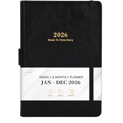 Agenda 2022 - 2022 A5 Agenda Settimanale per visualizzare da Jan '- dec' con adesivi calendario, 14,6 x 21 cm, carta premium A5 PREMIUM con portapenne, tasca interna e 88 note pagine