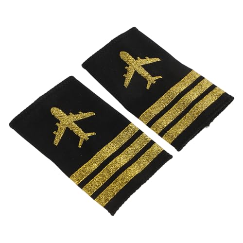 Gatuida 2 Piezas Charreteras de Piloto para Barras Accesorio Uniforme Cosplay Aviación Epaulets de para Disfraces Escolares y Fiestas