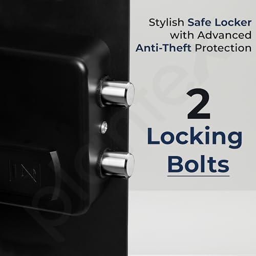 Image of Plantex 22 Litre Hotel Safe Tijori Box /Safe Locker for Home /Digital Locker /Electronic Safety Locker with Master & User Dual Code Access with Emergency Key /2 Years Warranty By Plantex (Black)