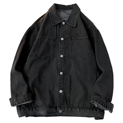 Veste en jean pour homme ample et confortable blouson denim décontracté coton vintage