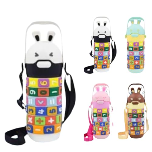 Garrafa De Água Infantil Educacional Interativa com Cores, Tabuada, Números e Contas, 500ML (preto)