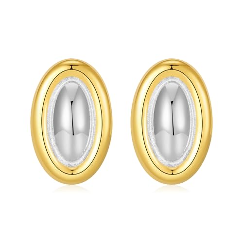 Vintage Gold and Silver Colors Earrings Fashion Geometric Stainless Steel Earrings for Women