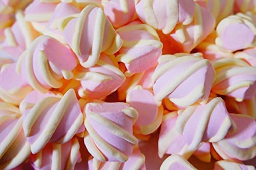 Veganic Marshmallows Twisted Shape Pure Veg- 100gm (50 Pieces) | Strawberry/Vanilla Flavour | Vegetarian Marshmallow Candy - Image 3 thumbnail