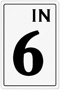 WarnschildPro 6 IN Pool-Tiefenangabe Metall-Blechschild