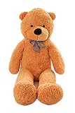 MyTeddyWorld Oso De Peluche Gigante - Grande Suave Osito De Felpa Regalo Para Niños - Juegete De Peluche Ideal Para Fiestas De Bodas Navidad Dia De San Valentin (Marrón Claro 160 cm)