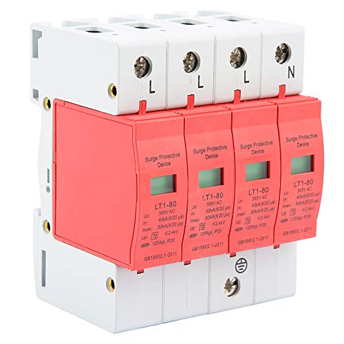 ANKROYU Protector Contra Transitorios De Energía, 4P 40-80KA Dispositivo De Protección Contra Transitorios De Energía Doméstica, Dispositivo De Protección Contra Transitorios De Energía