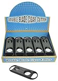 Prestige Import Group Plastic Guillotine & V-Cut Combo Cigar Cutters - 24 Pack (Display Box) - up to 54/50 Ring Gauge