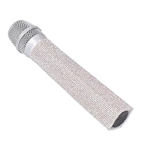 Glänzende Dekorative Mikrofonhülle, Glitzernde Kristall-Mikrofonhülle, Glitzernde Kabellose Mikrofonabdeckung, Glitzernde Bling-Strasssteine, Mikrofongriff-Hüllenschutz für