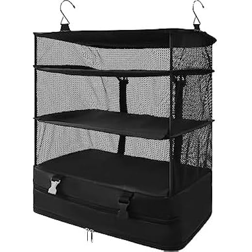 Kitwe Hanging Packing Cubes Organizer Black