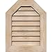 Ekena Millwork GVWOT16X1802SDUPI Smooth Pine Gable Vent, 16"W x 18"H (21"W x 23"H Frame Size), Unfinished