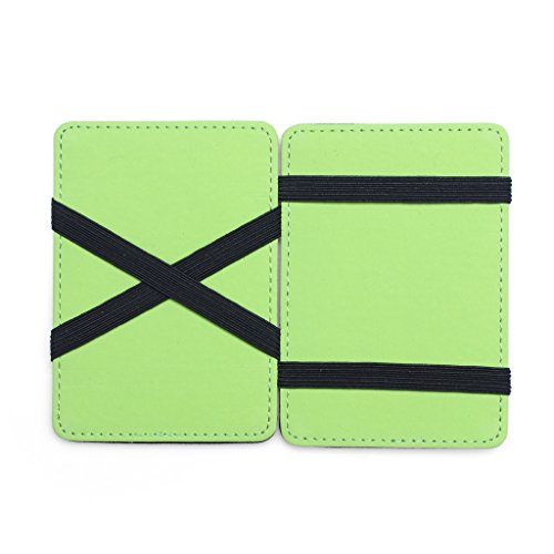 Ewin Generic New Mens Magic Money Clip Leather Wallet Slim Money Clip Slim Wallet (Green)